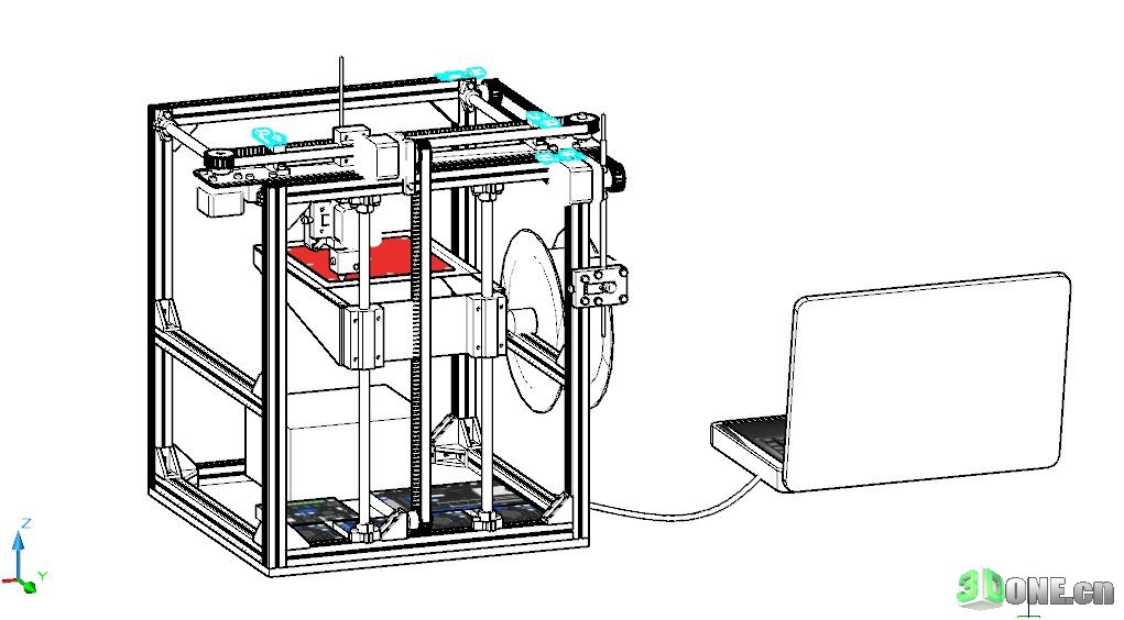 [DIY改装] DIY全金属框架的3D打印机（更新软件）