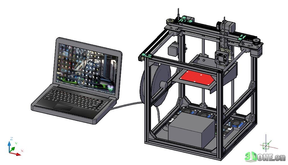 [DIY改装] DIY全金属框架的3D打印机（更新软件）