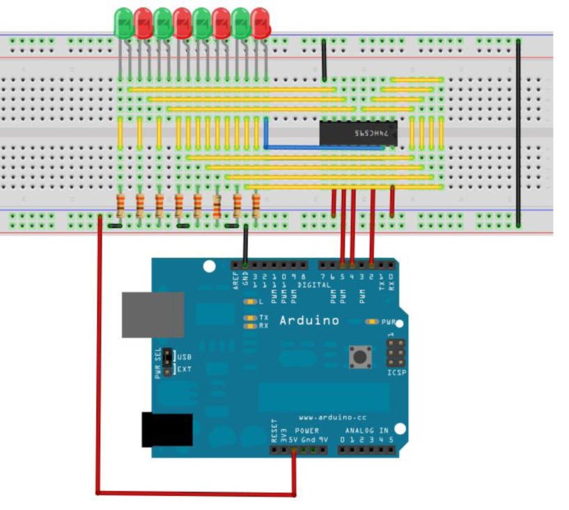 Arduino 入门到精通 74HC595实验