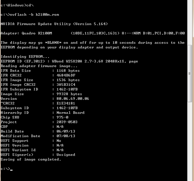 怎么样备份NVIDIA显卡（N卡）的VBIOS文件 K2100m 超频