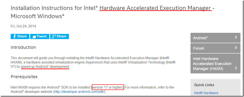 Please ensure Intel HAXM is properly installed and usable