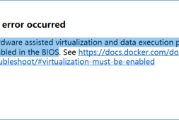 Hardware assisted virtualization and data execution protection must be enabled in the BIOS